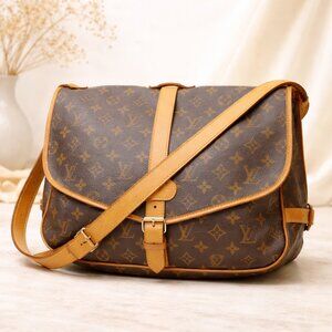 Authentic LV Vintage Louis Vuitton Saumur 35 Monogram Crossbody Bag